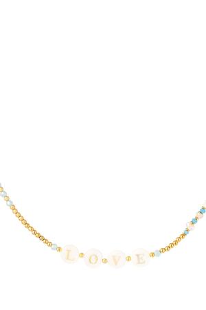Halskette Liebe - Strandkollektion Goldfarbe Edelstahl h5 Bild4