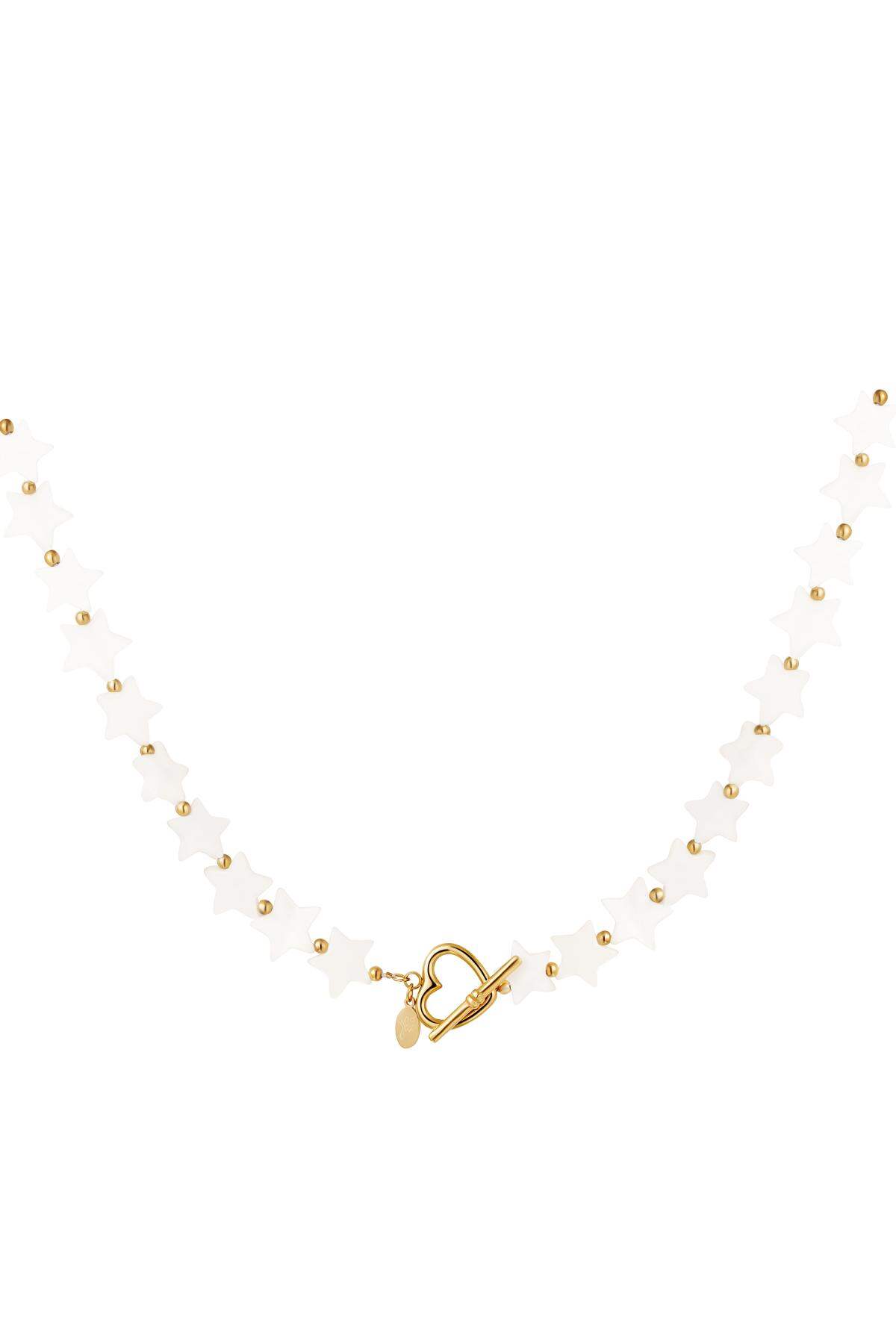 Kolye kabuk yıldızları - Plaj koleksiyonu White gold Sea Shells h5 
