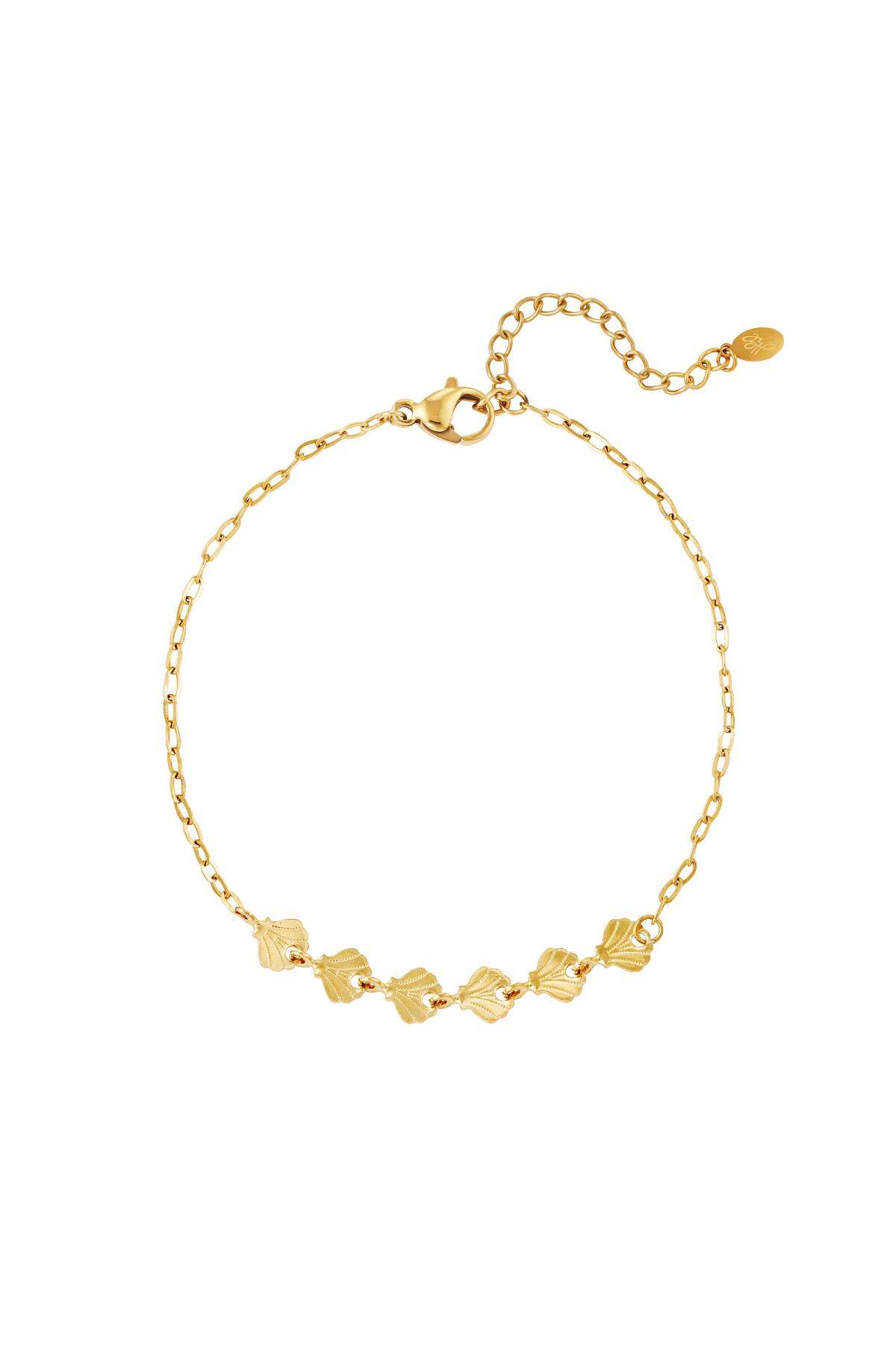 Cavigliera Seashell - Collezione Beach Gold Stainless Steel h5 