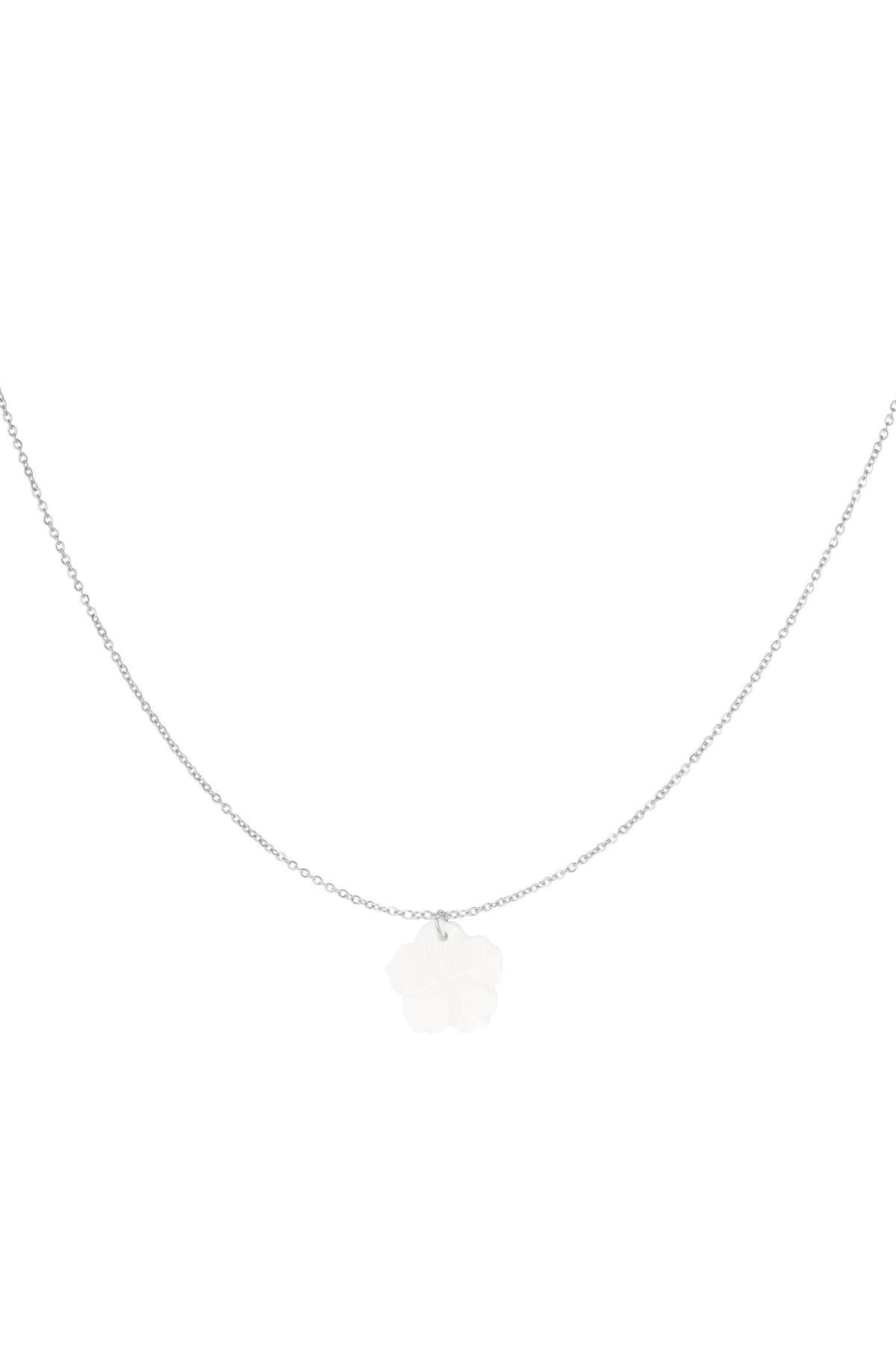 Groothandel Bloem Schelp Ketting RVS Vrouwen Sleutelbeenketting 30-40 cm Set van 1 Yehwang
