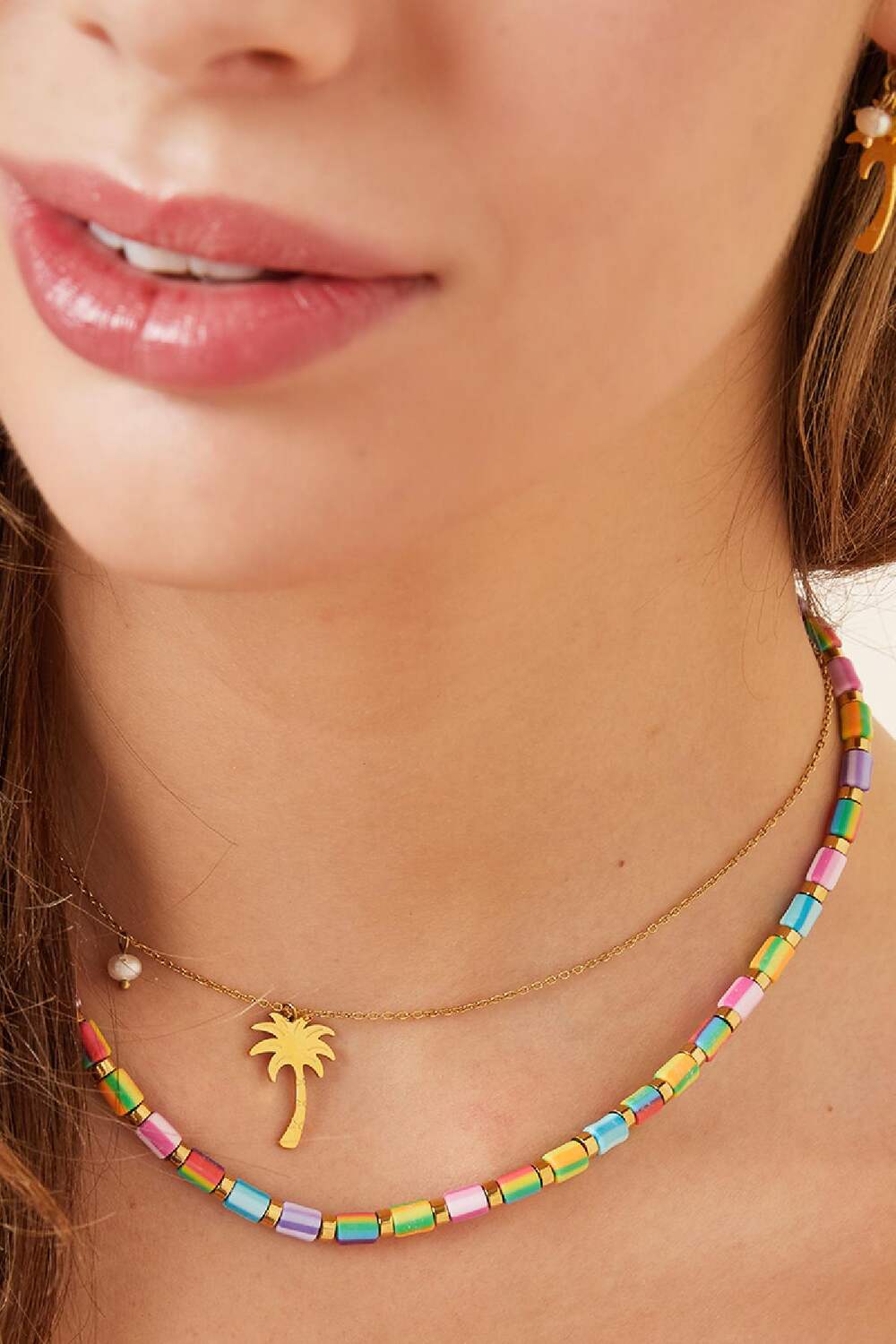 Collana palma - Collezione Beach Gold Stainless Steel h5Immagine3