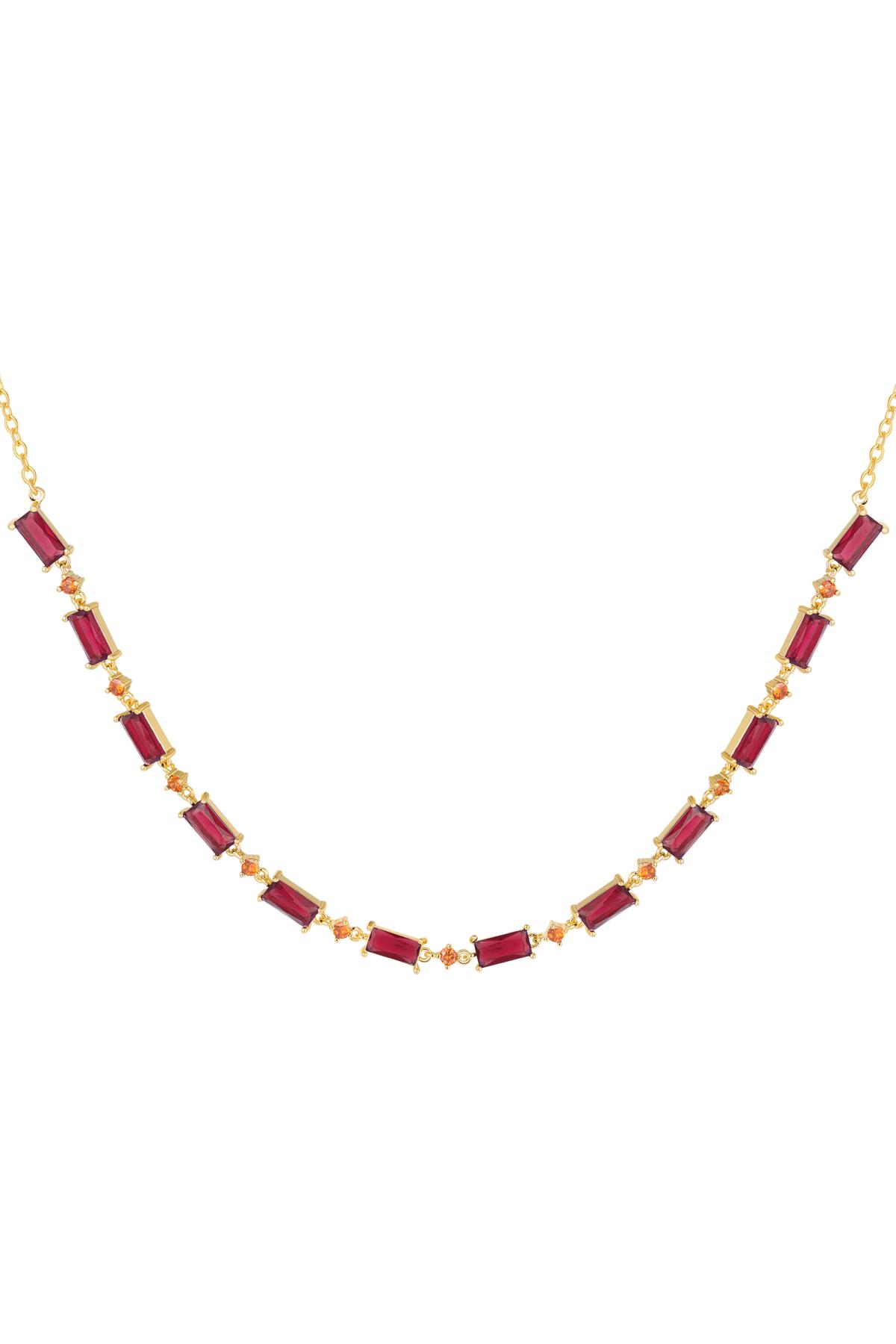 Collar piedras de colores - colección Sparkle Fucsia Cobre 