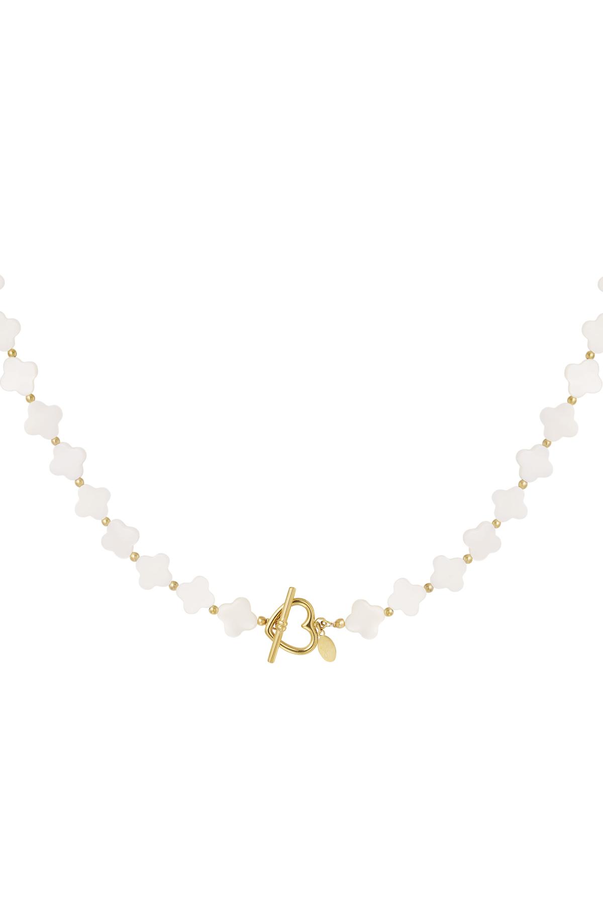 Collier coquillages trèfles Couleur or Acier inoxydable 
