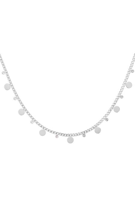 Collana con cricels e strass Silver Color Stainless Steel 2
