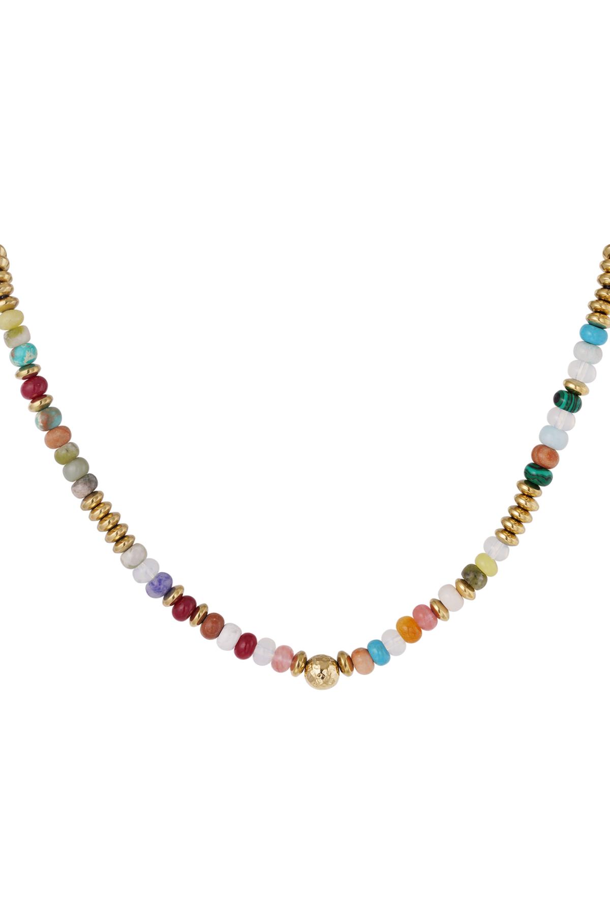 Halskette mit mehrfarbigen Steinperlen - Natursteinkollektion Multi Stone
