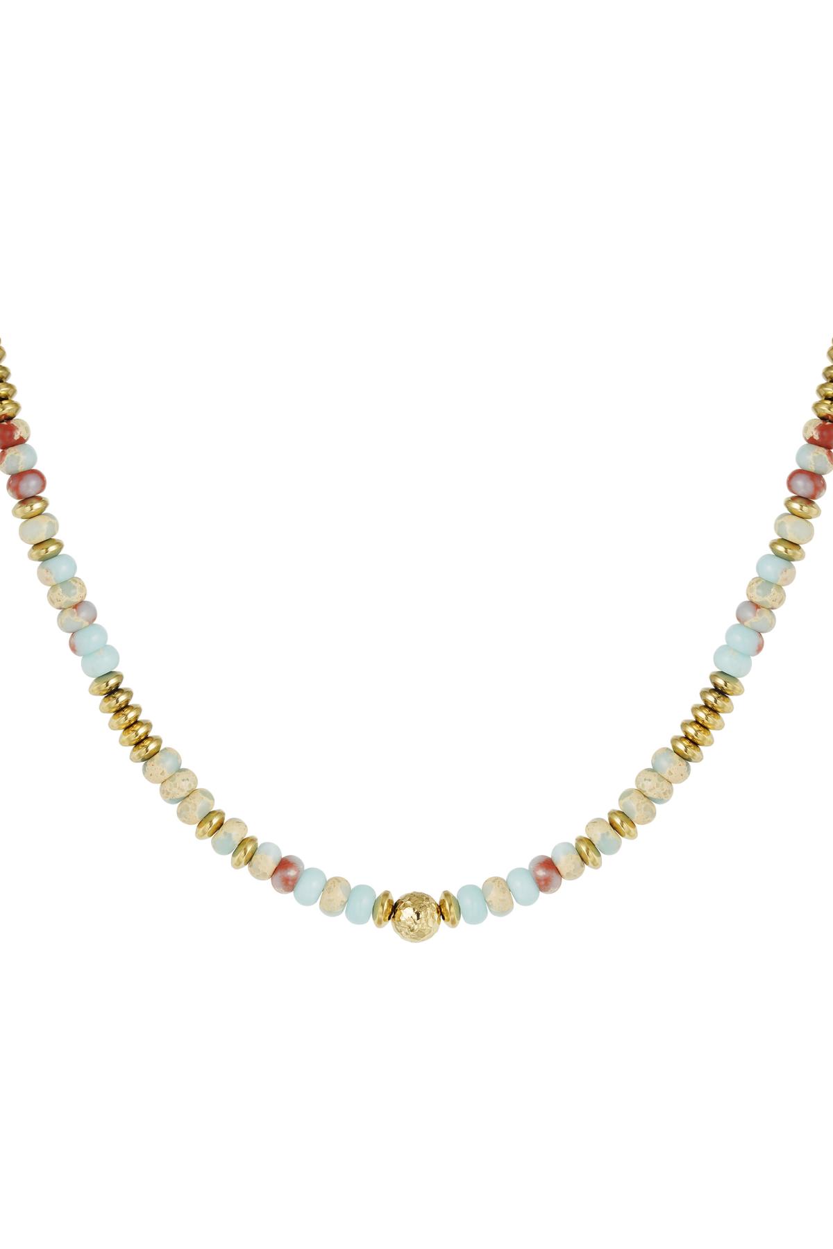 Collana con perline in pietra multicolore - Collezione pietre naturali Stone h5 
