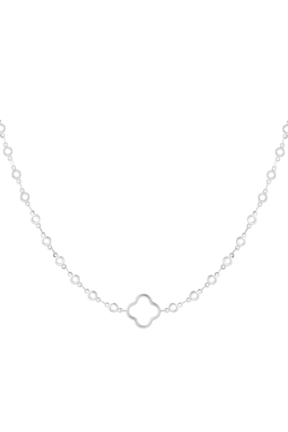 Groothandel Kort ketting met klavertje patroon van roestvrij staal voor dames 40-45 cm (16-18 inch) Simple Series, foto 5 van 5