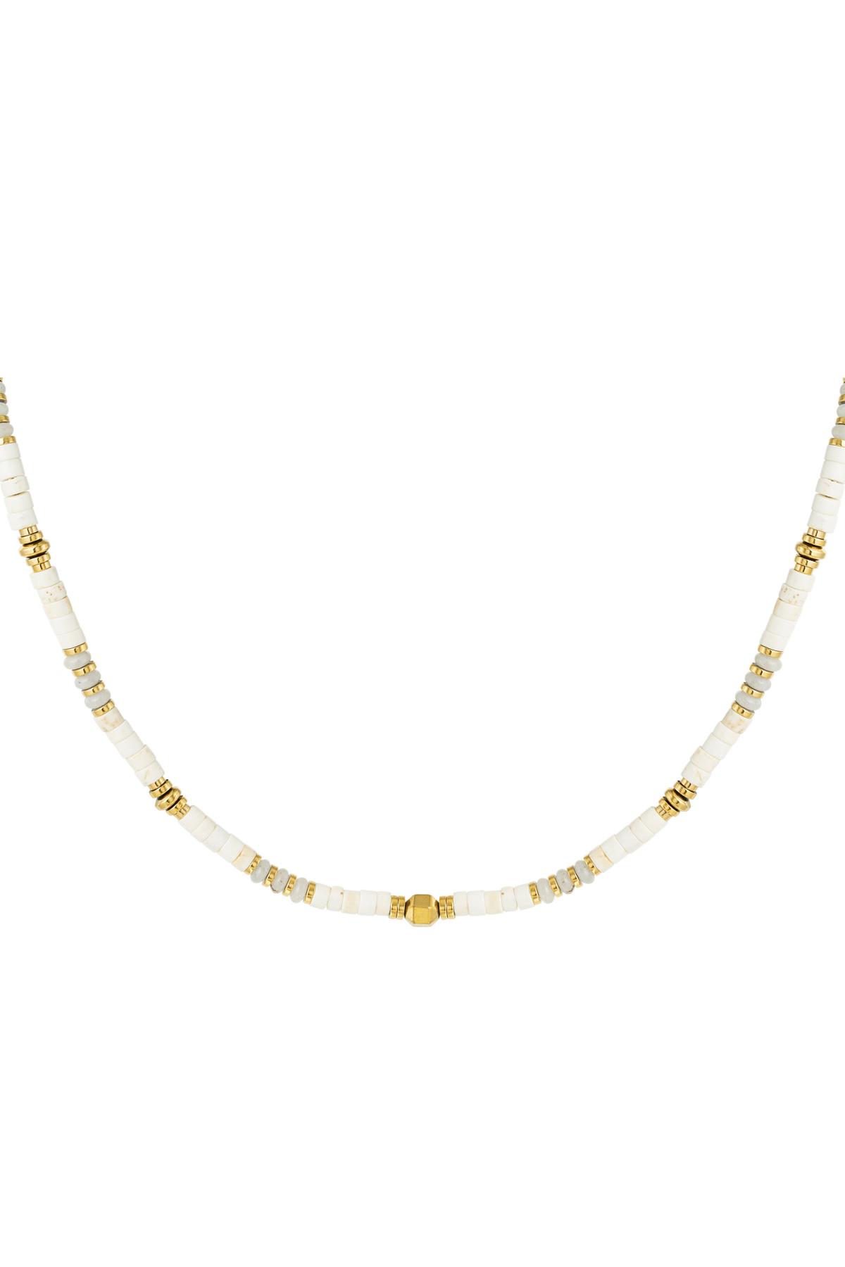 Necklace Cheerful Beads - Natural Stones Collection White