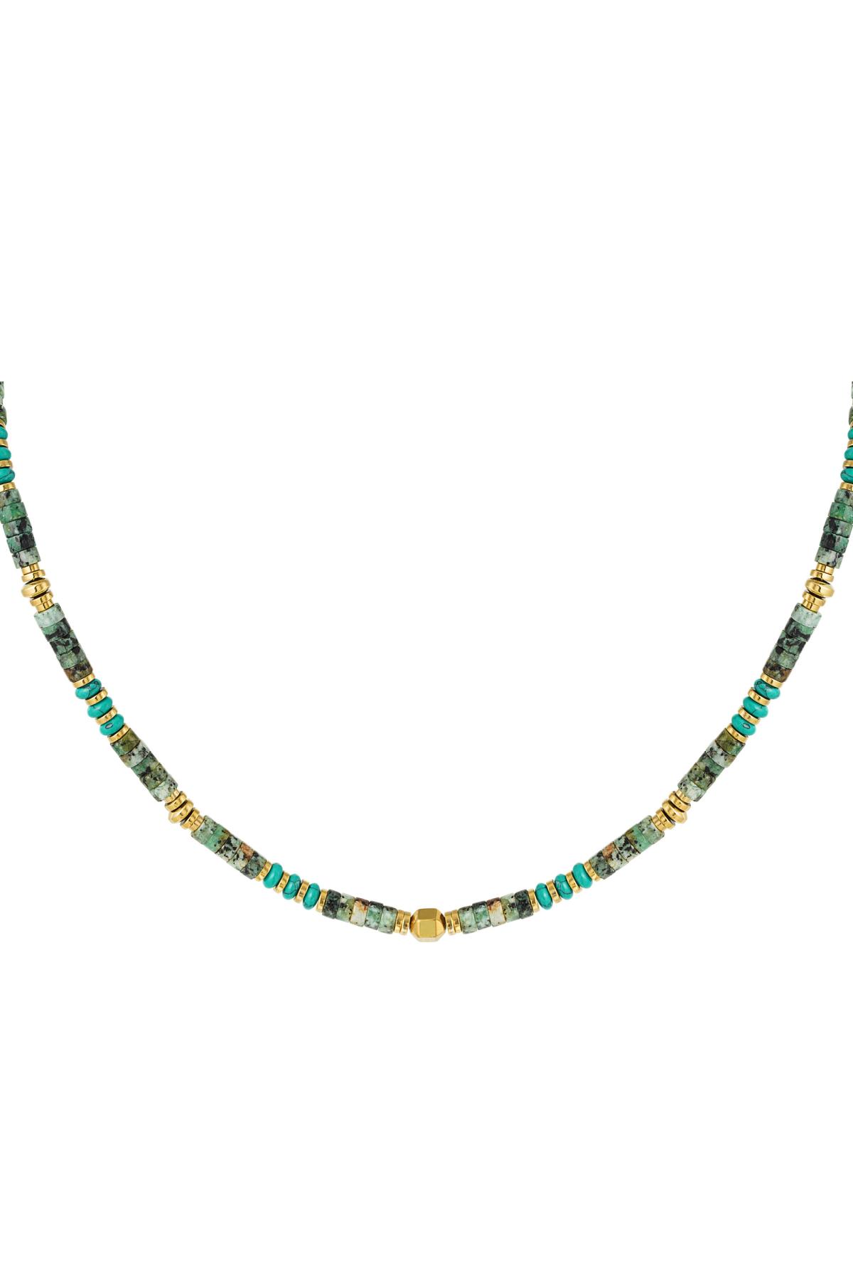 Collar perlas alegres - Colección piedras naturales Color dorado blanco Stone 