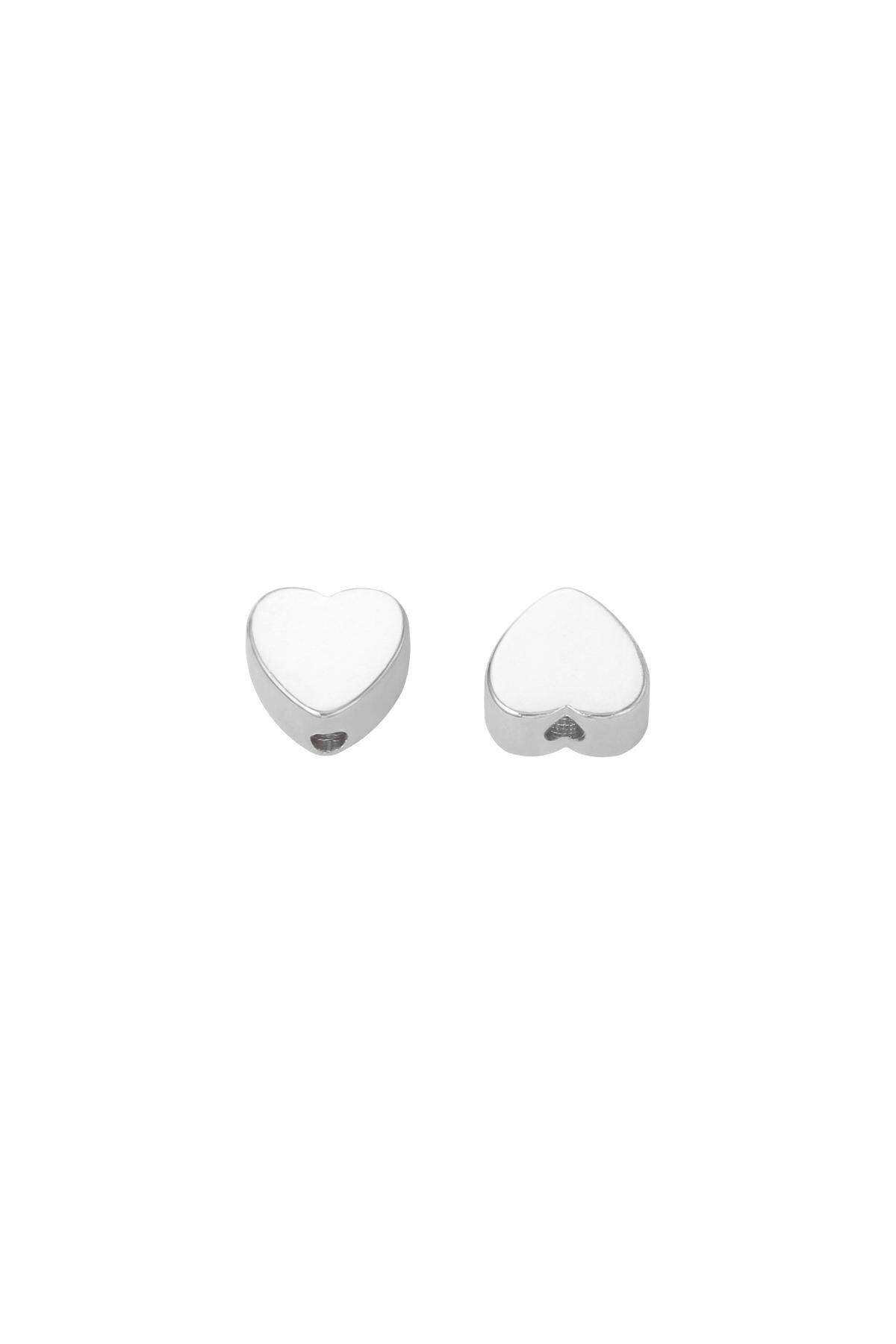 DIY Beads Heart - Upward - 4.9MM Silber Kupfer