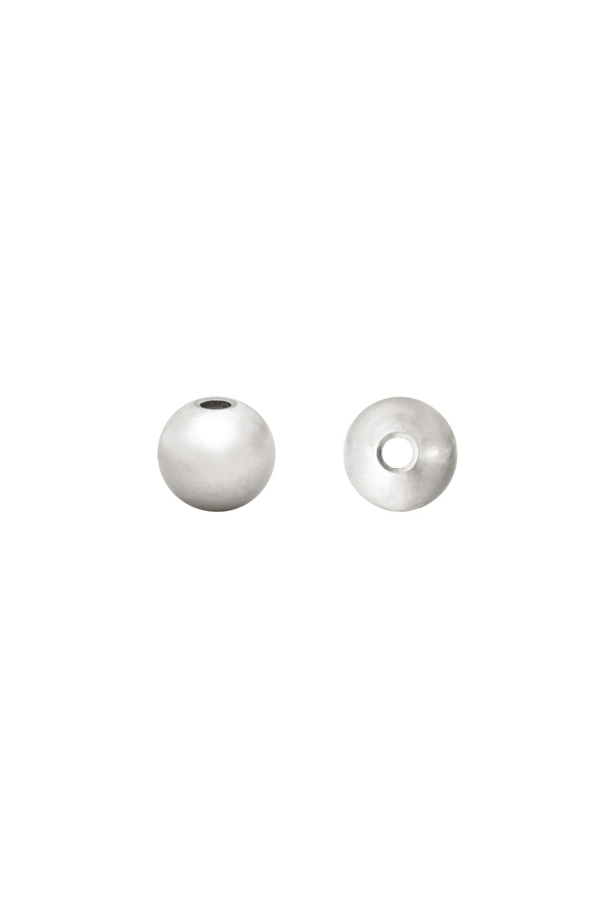 Groothandel RVS Kralen Bol 5MM Zilverkleurig voor DIY Sieraden Maken - Set van 1