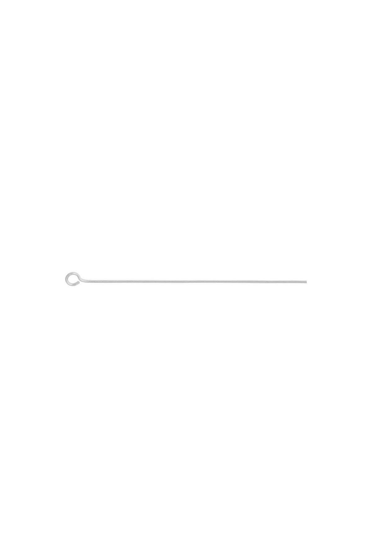 DIY Pin Large -0.8MM Argenté Acier inoxydable h5 