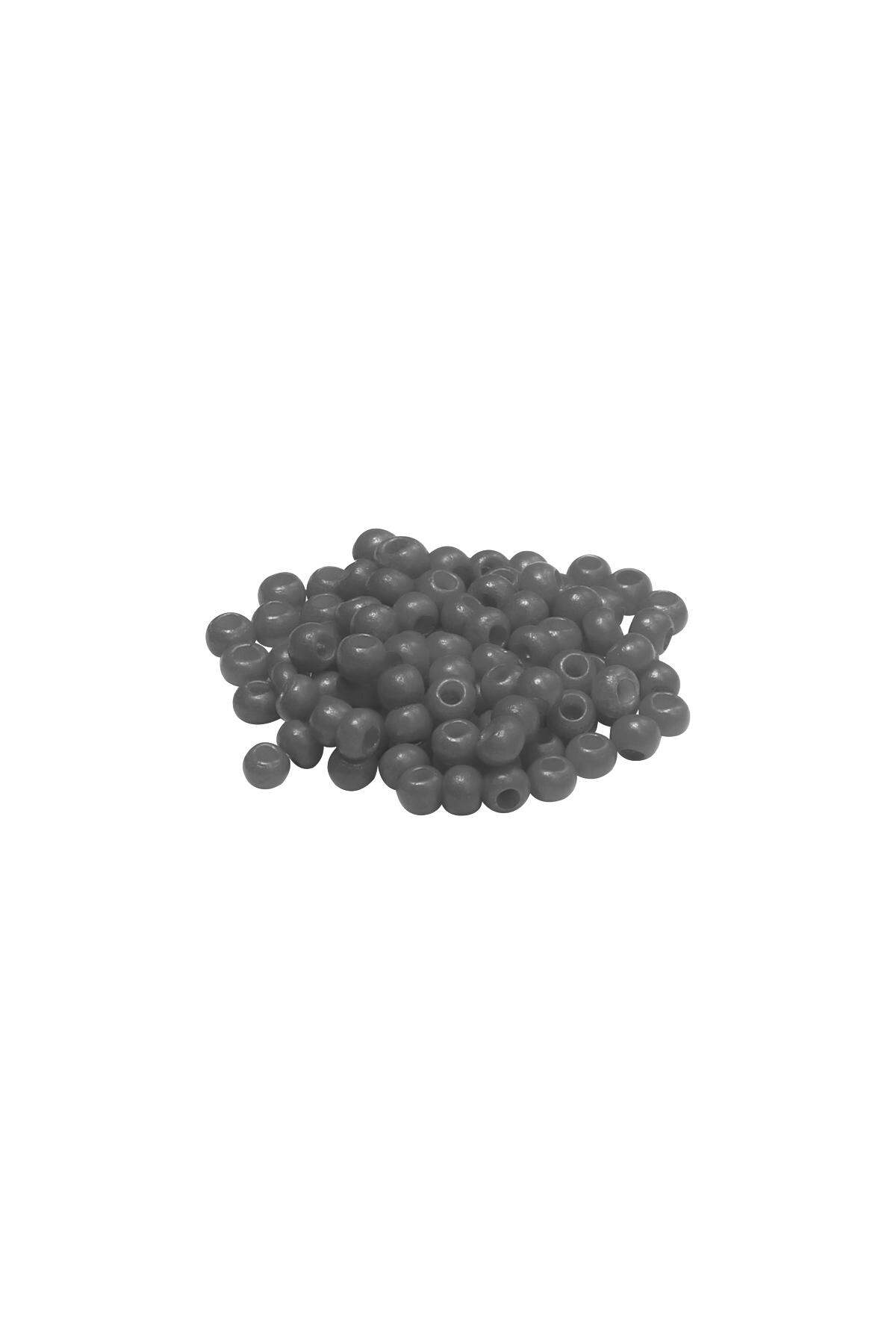 DIY Beads Coloured - 2MM Grey Plastic 2