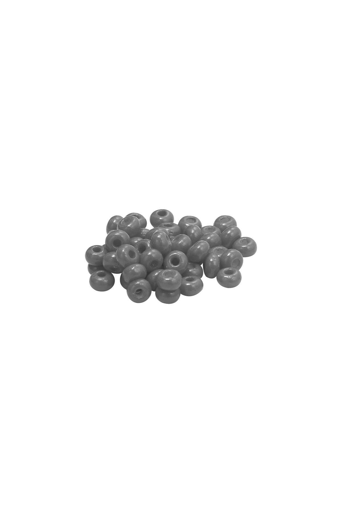 DIY Beads Coloured - 3MM Grey Plastic 2
