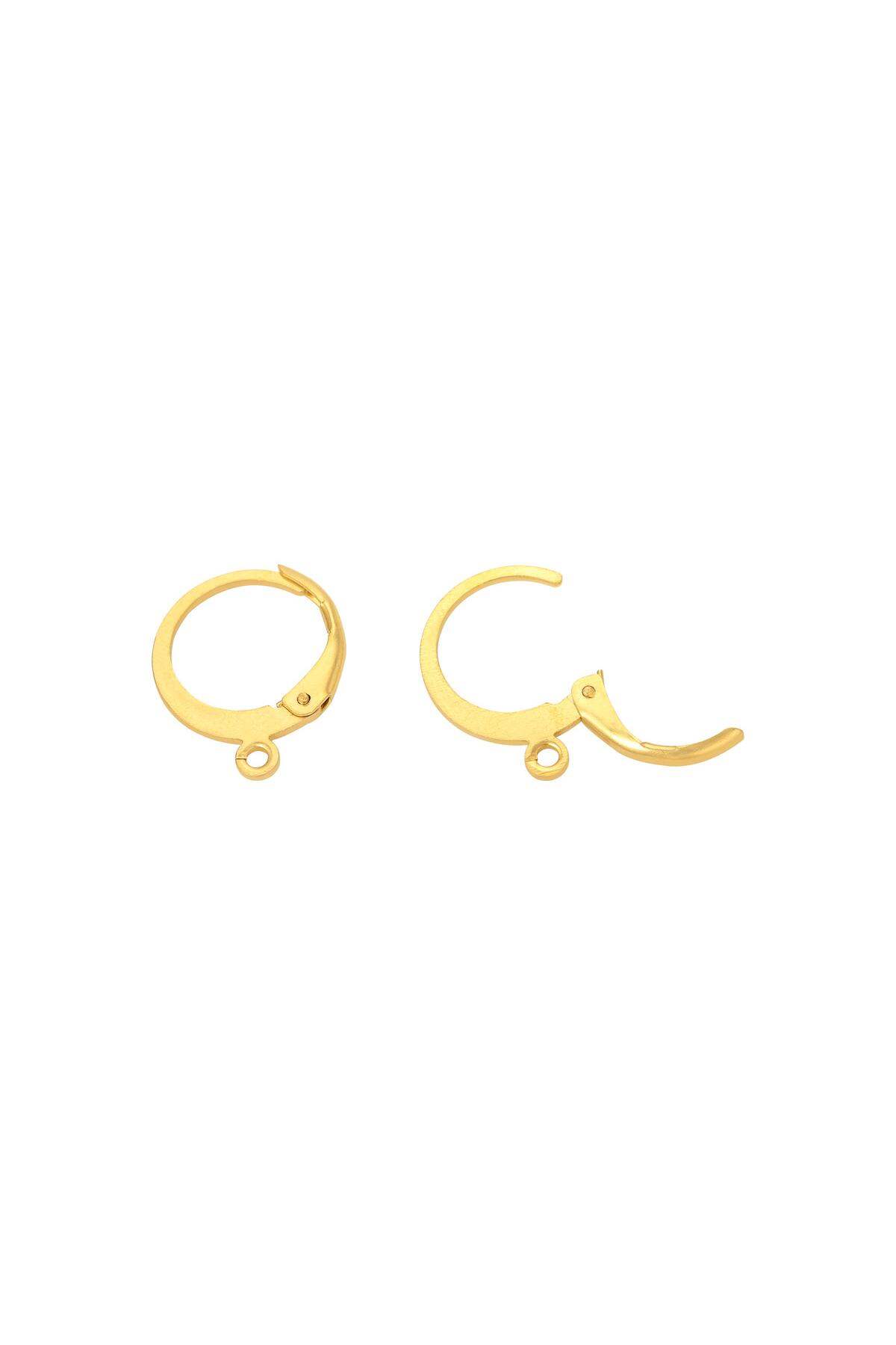 DIY Earrings Clasp Color dorado Acero inoxidable h5 
