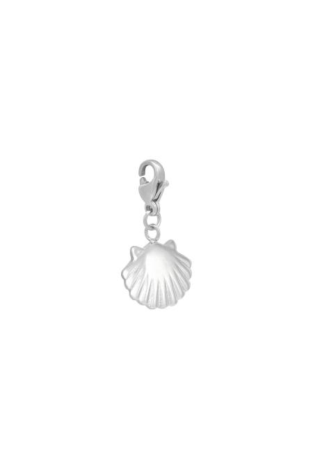 DIY Clasp Charm Clam Shell Silver Color Stainless Steel
