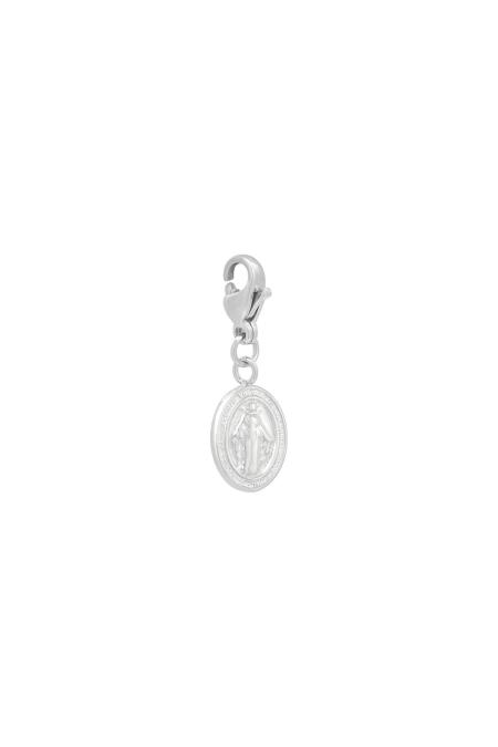 DIY Clasp Charm Holy Coin Silver Color Stainless Steel