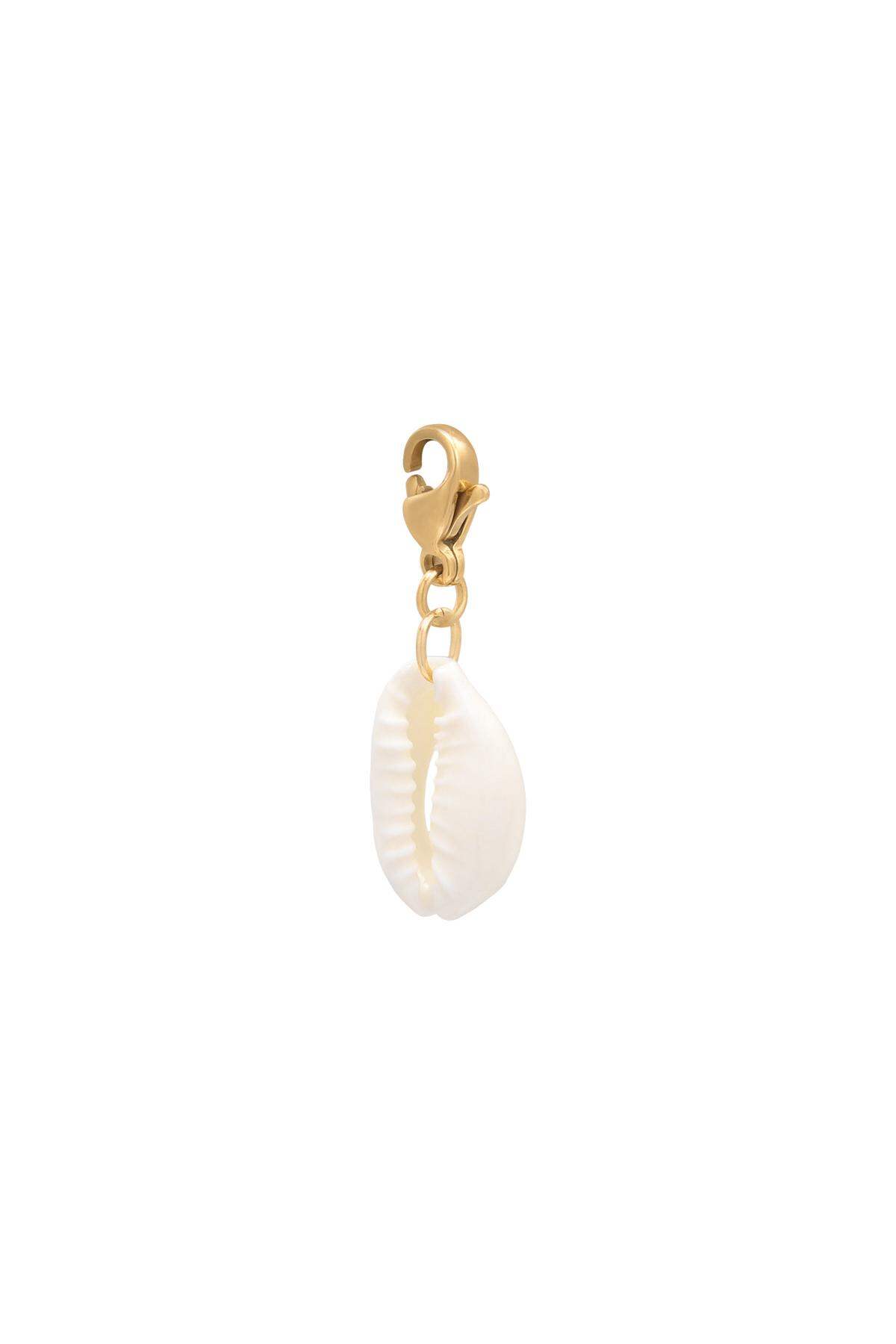 DIY Clasp Charm Shell Gold Color Stainless Steel