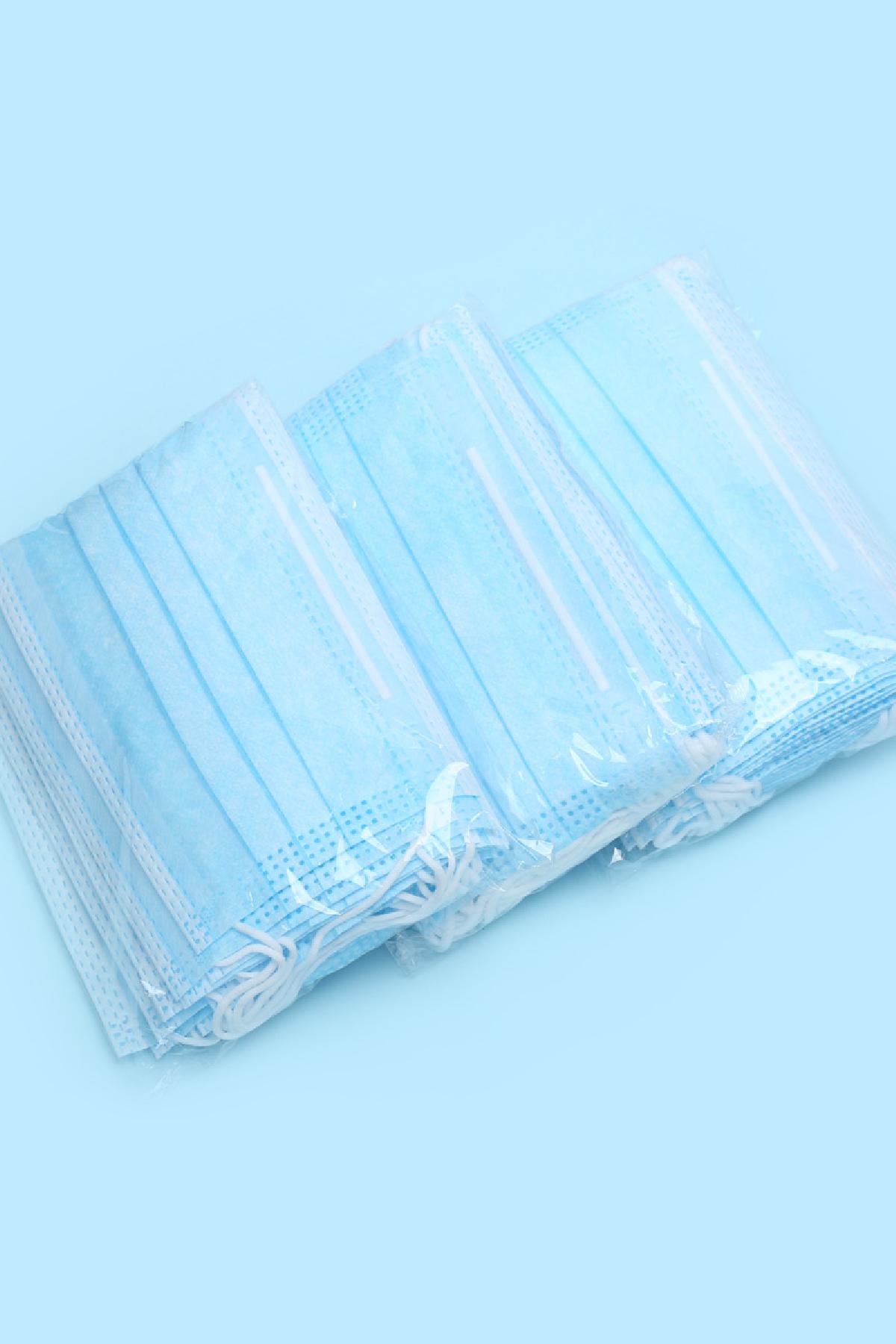 Masque d'hygiène - 100 pièces (Pas de rabais) Light Blue Image4