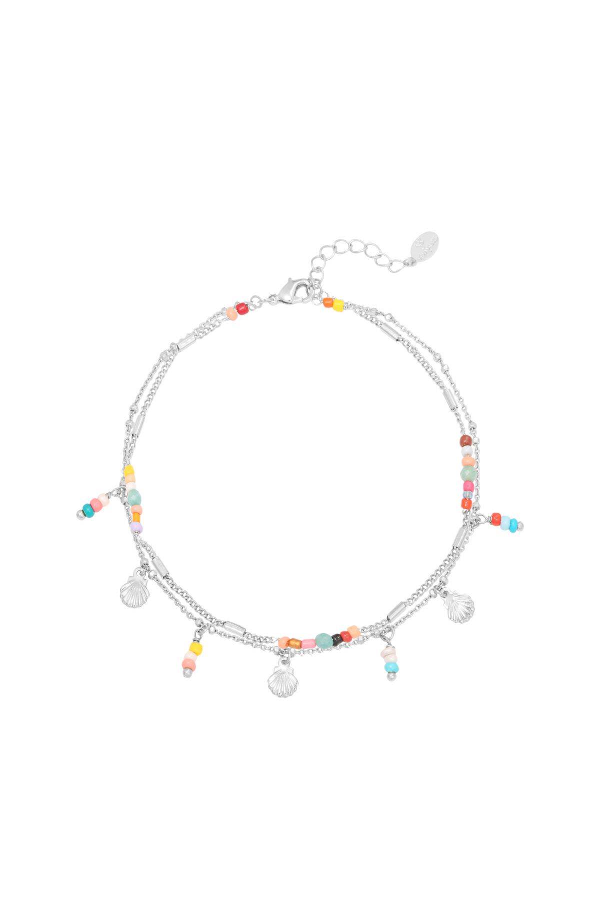 Anklet Day At The Beach Silver Color Copper