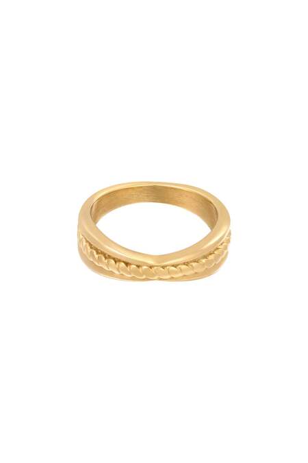 Ring Intertwine Gold Stainless Steel 16 2