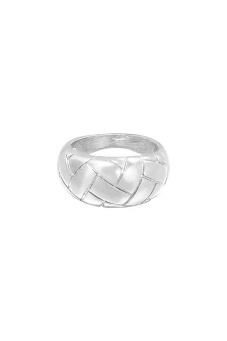 Ring Braided Zilver Stainless Steel 16