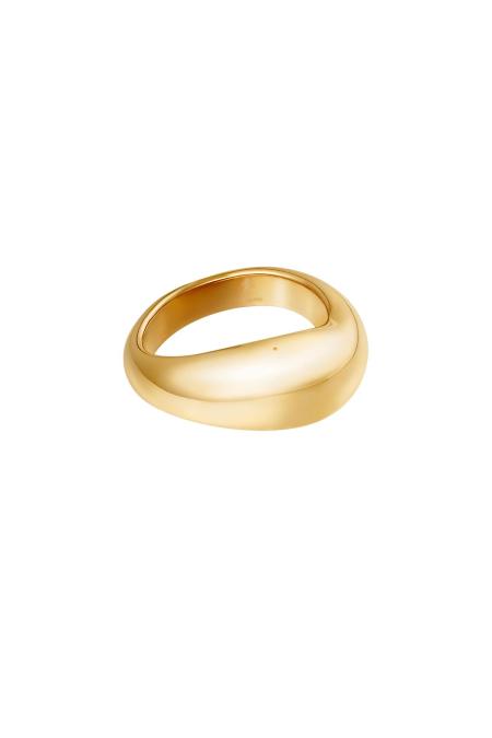 Ring Smooth Silber Edelstahl 16