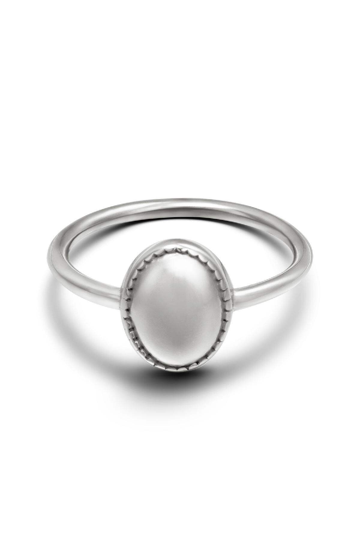 Anillo Clean Oval Plata Acero inoxidable 16 h5 Imagen2