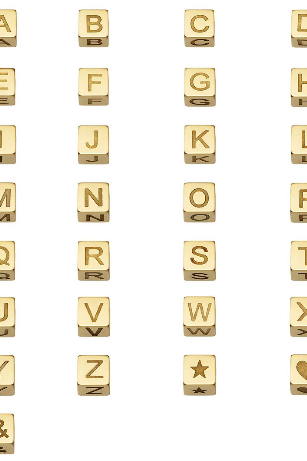 DIY Perlen Alphabet Goldfarbe A Edelstahl h5Bild3