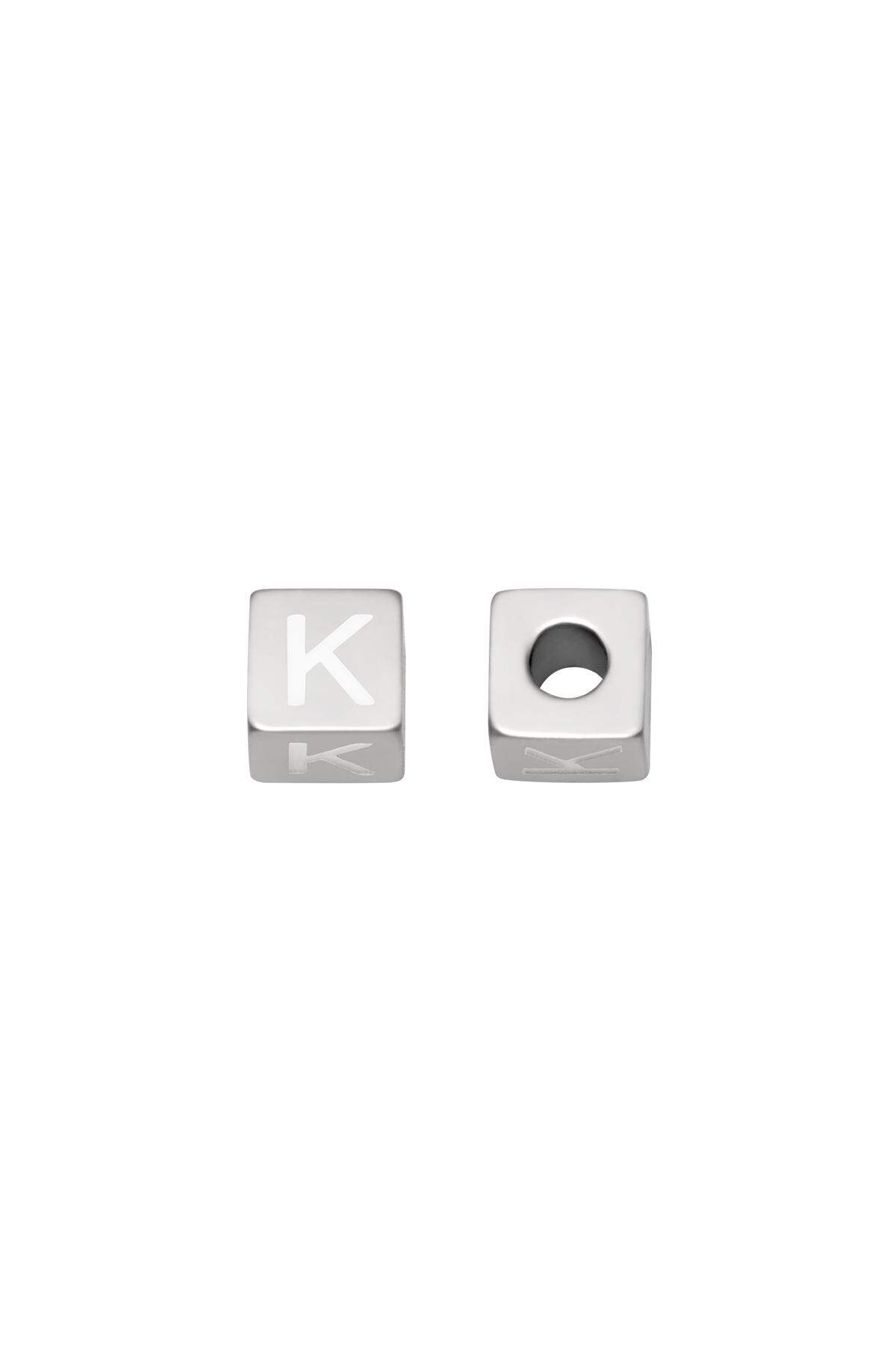 DIY Beads Alphabet Q Silver Color Stainless Steel 