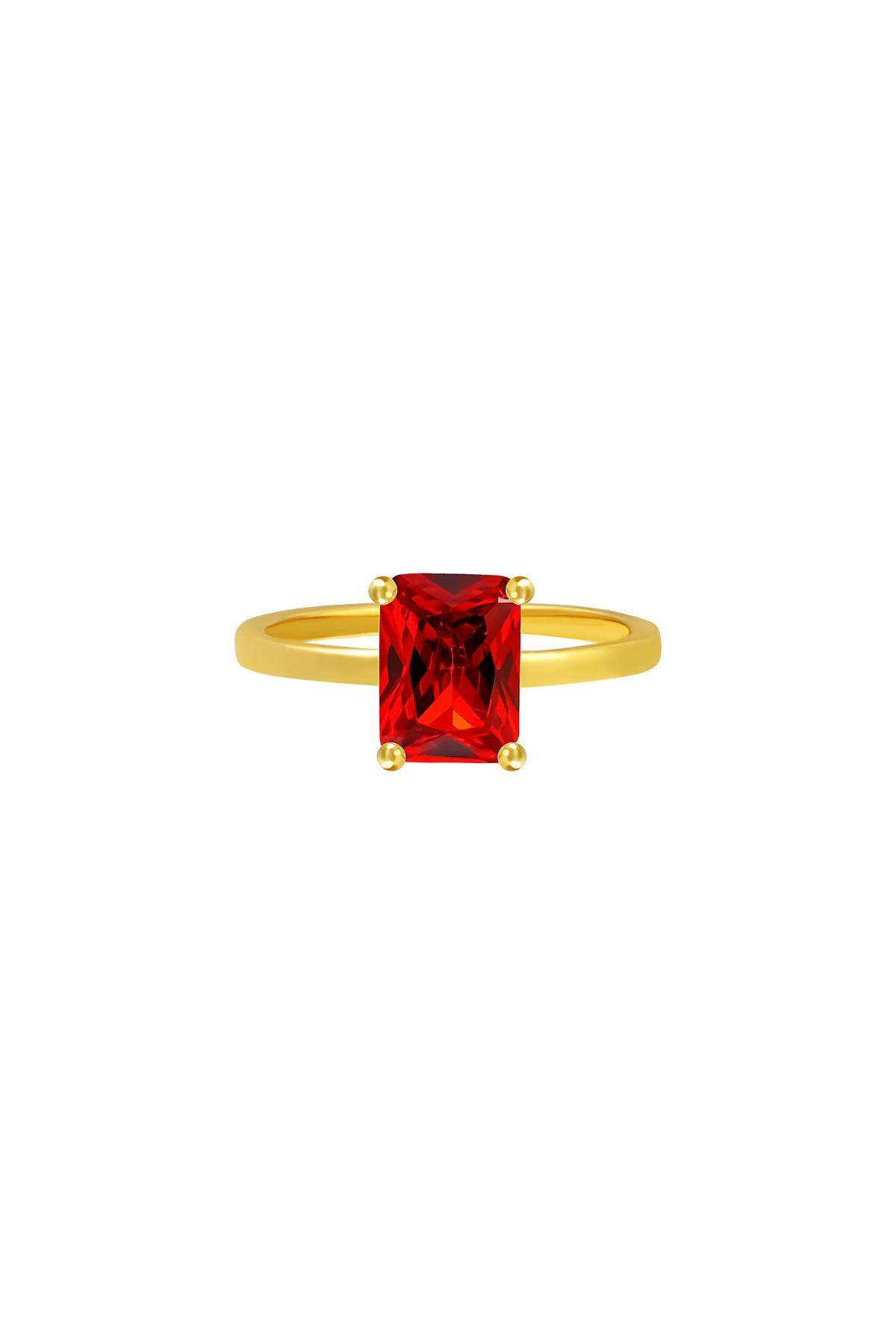 Ring Shimmer Rood Koper 16