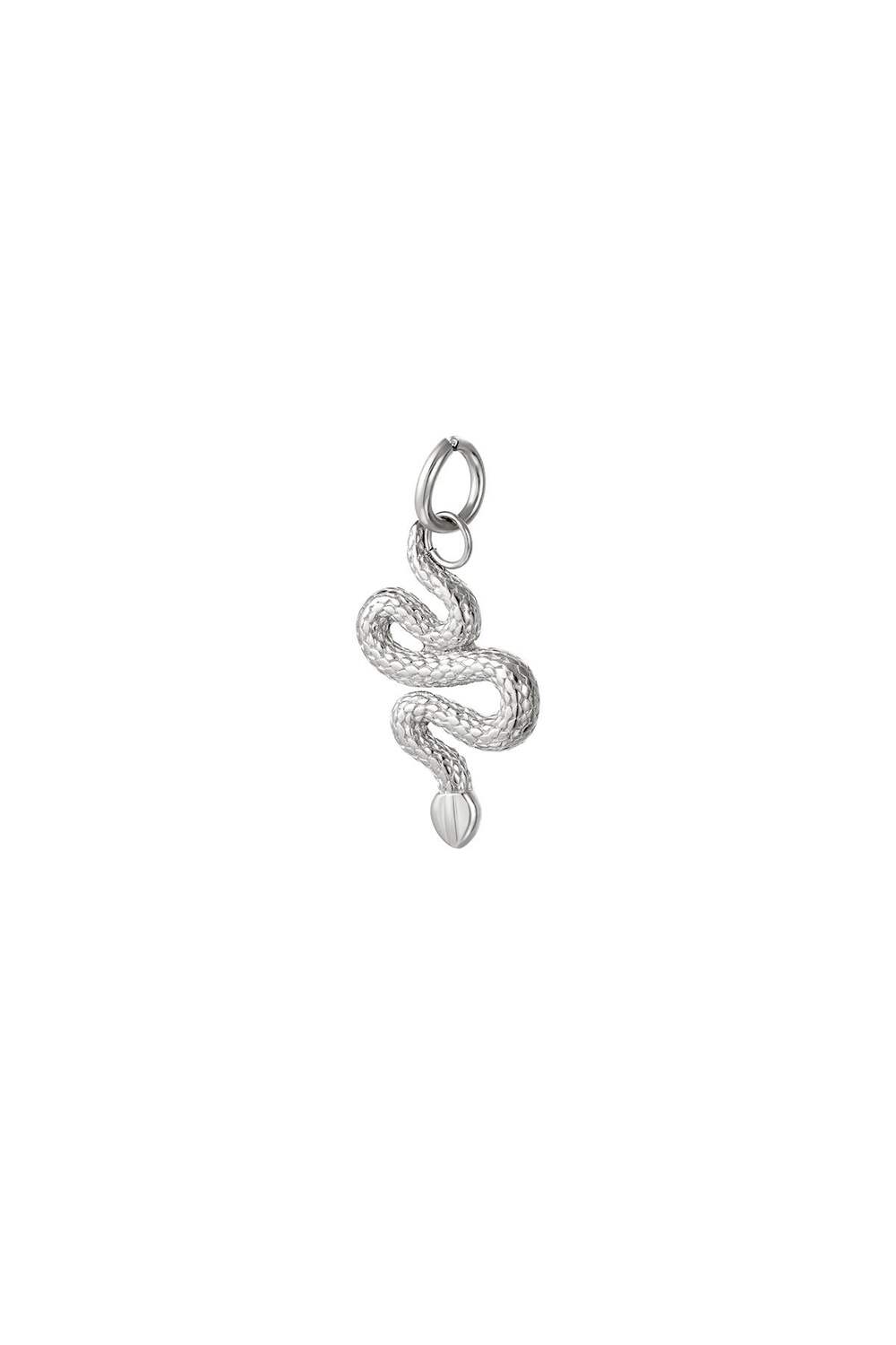 Colgante serpiente de acero inoxidable Plata