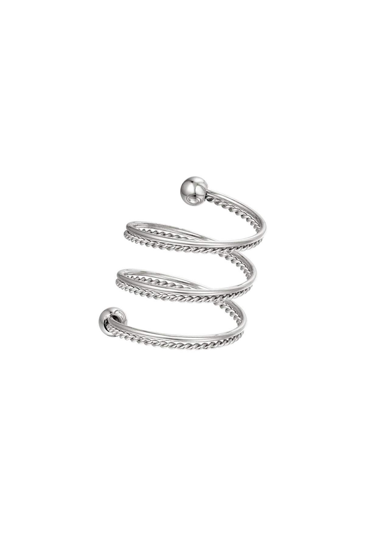 Cadena de anillo en espiral acero inoxidable Plata 16 h5 
