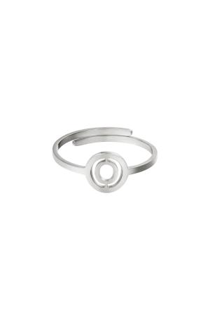 Rvs Ring Initiaal A Zilver Stainless Steel h5
