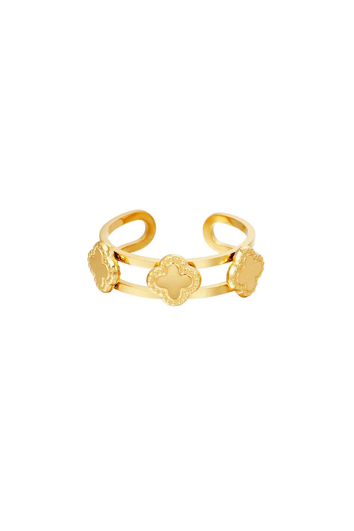 Bague Trois Trèfles Couleur or Acier inoxydable One size h5 