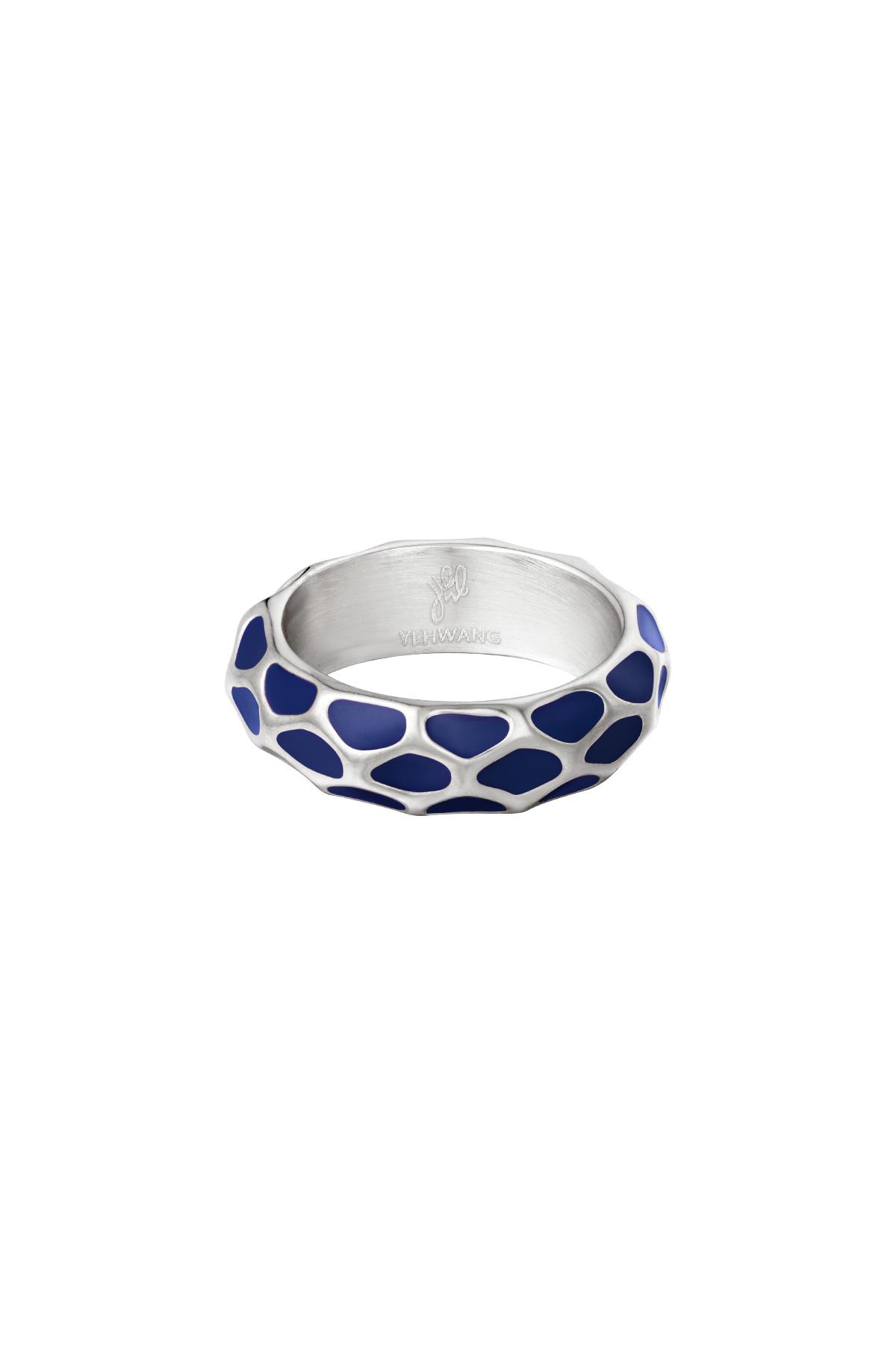 Groothandel Paarse RVS Ring met Giraffepatroon Set van 1, foto 6 van 6