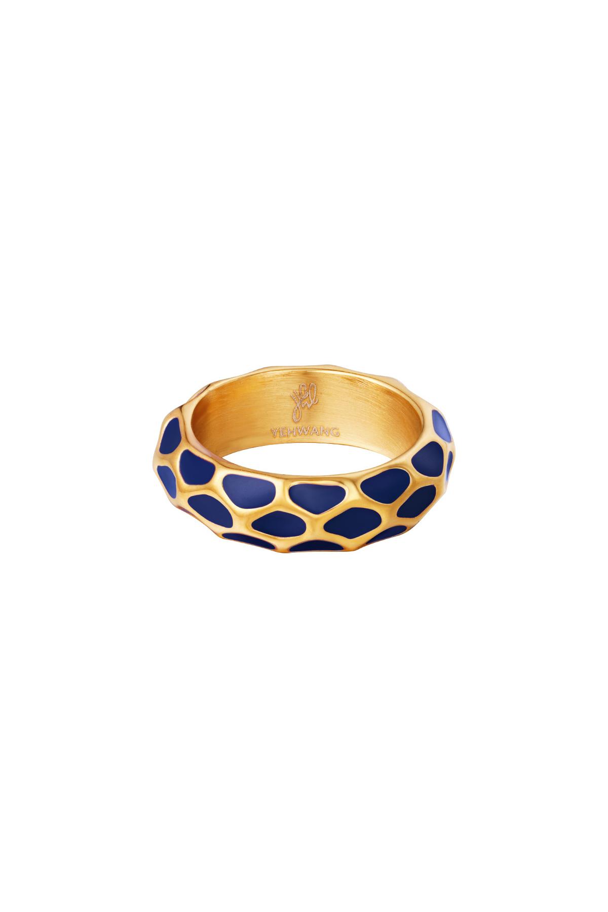 Groothandel Paarse RVS Ring met Giraffepatroon Set van 1, foto 5 van 6