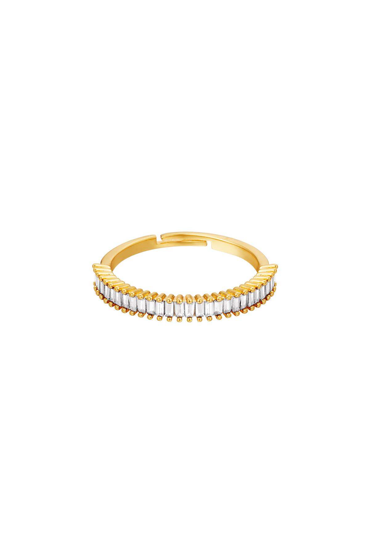 Kupfer verstellbarer Ring farbig Weiß One size h5