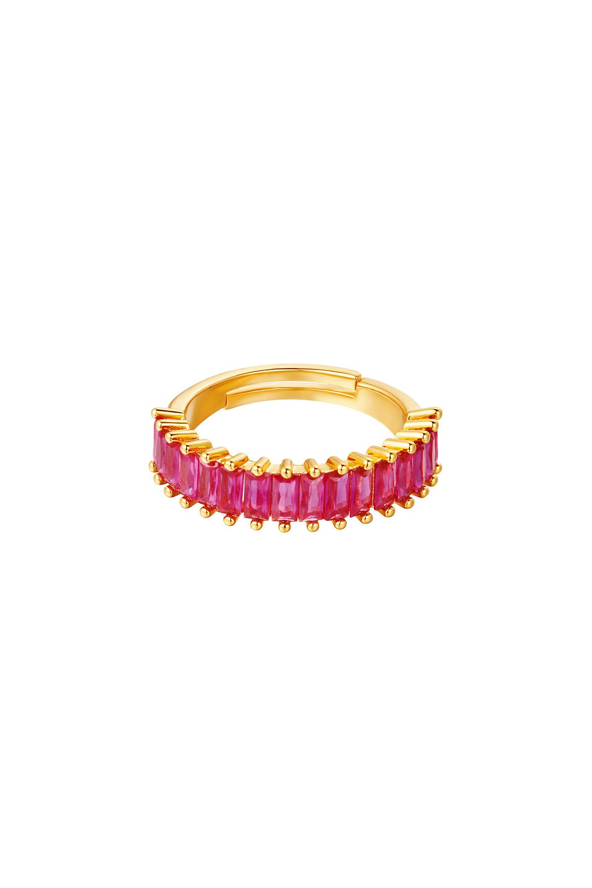 Groothandel Statement Ring Koper Verstelbaar Gekleurde Steentjes Maat Uniek Groen, foto 5 van 6