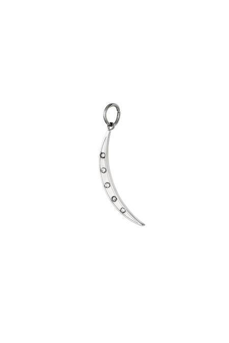 stainless steel crescent moon charm 