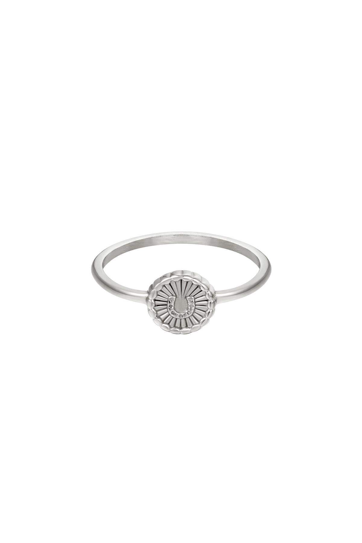 Ring stralend hoefijzer Zilver Stainless Steel 16 