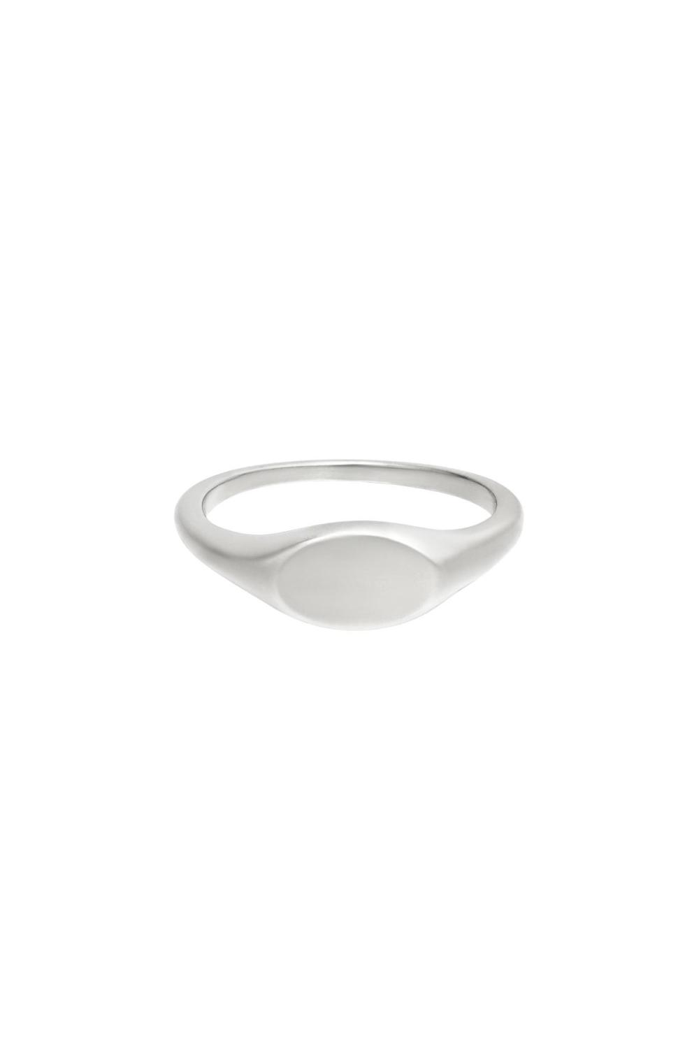 Stainless Steel Signet Ring Gold Color 15 
