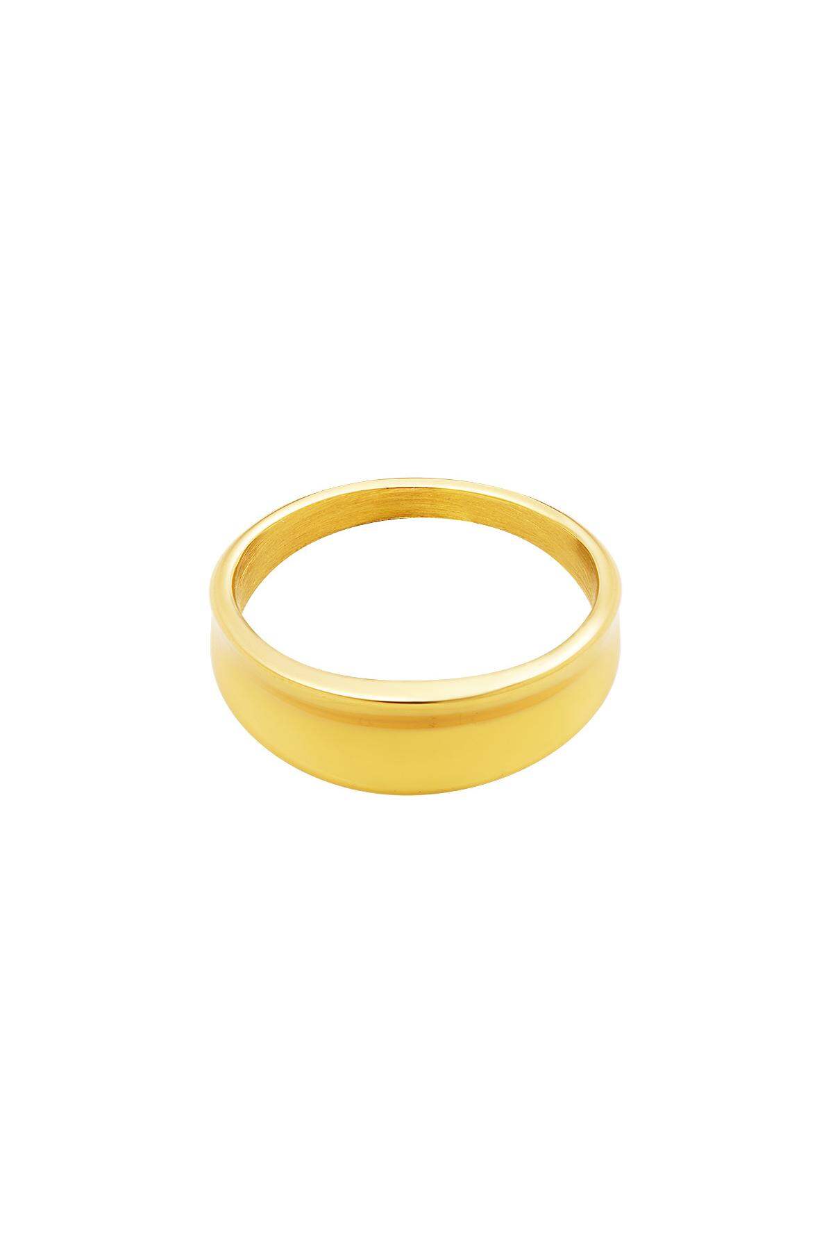 Bague en acier inoxydable Couleur or 15 2