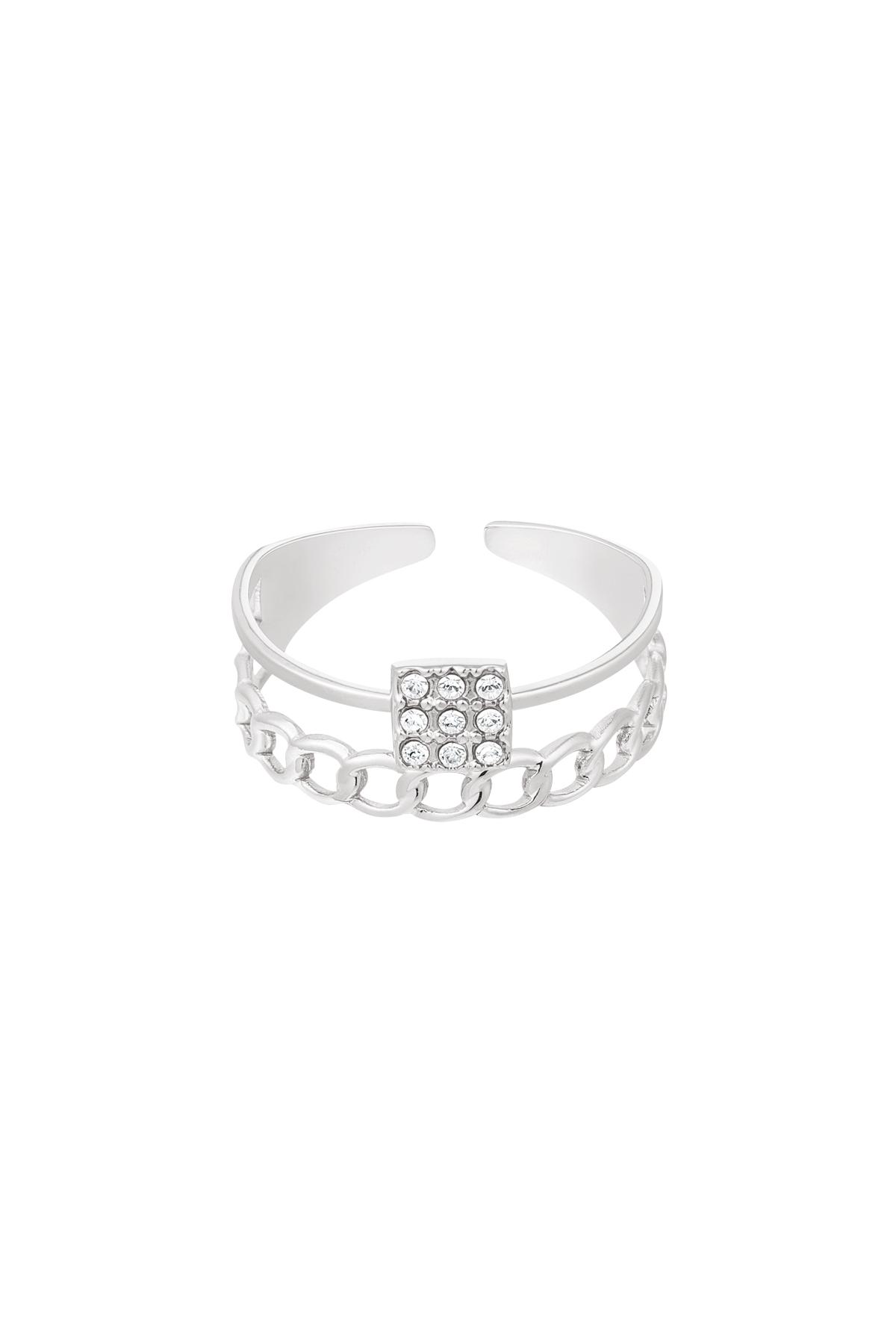 Groothandel Statement Ring RVS Met Strass Enkel Maat LianJin