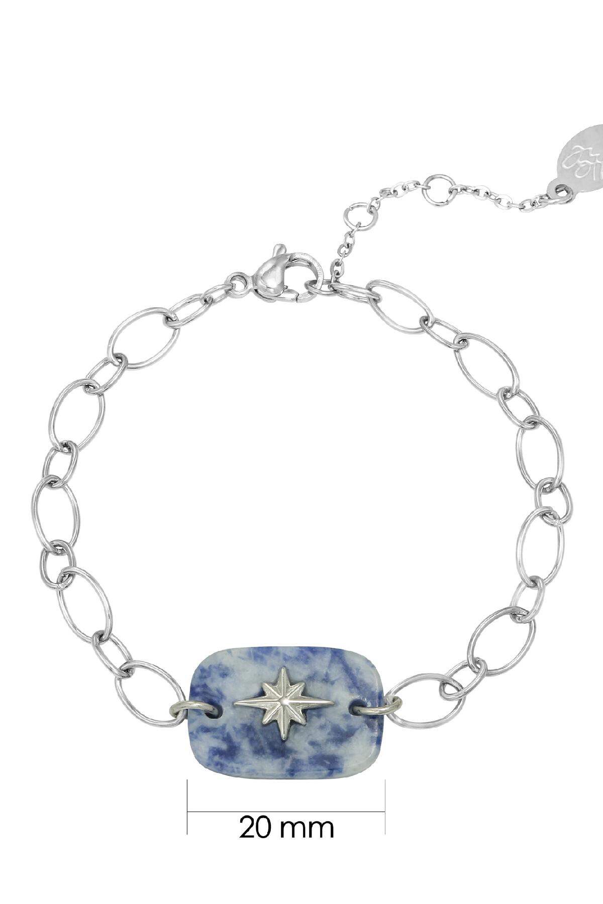 Armband Nature Star Blau Edelstahl Bild2