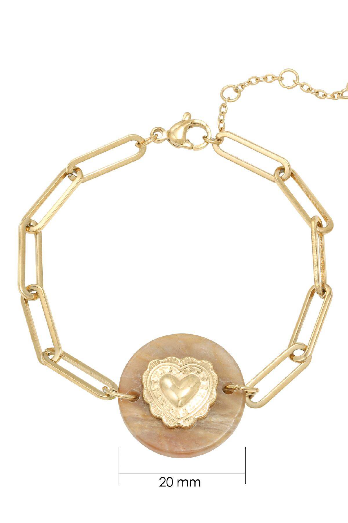 Armband Nature Heart Rosa Edelstahl h5 Bild2