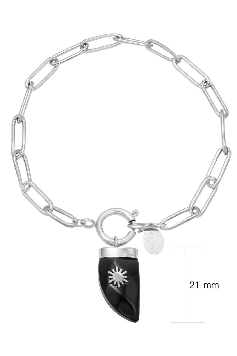 Bilezik Boynuz Silver Color Stainless Steel h5Resim2