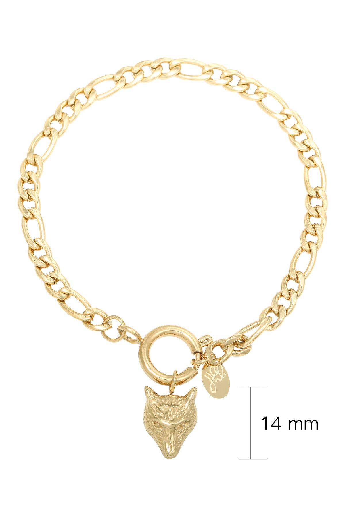 Bilezik Kurt Gold Stainless Steel h5 Resim3