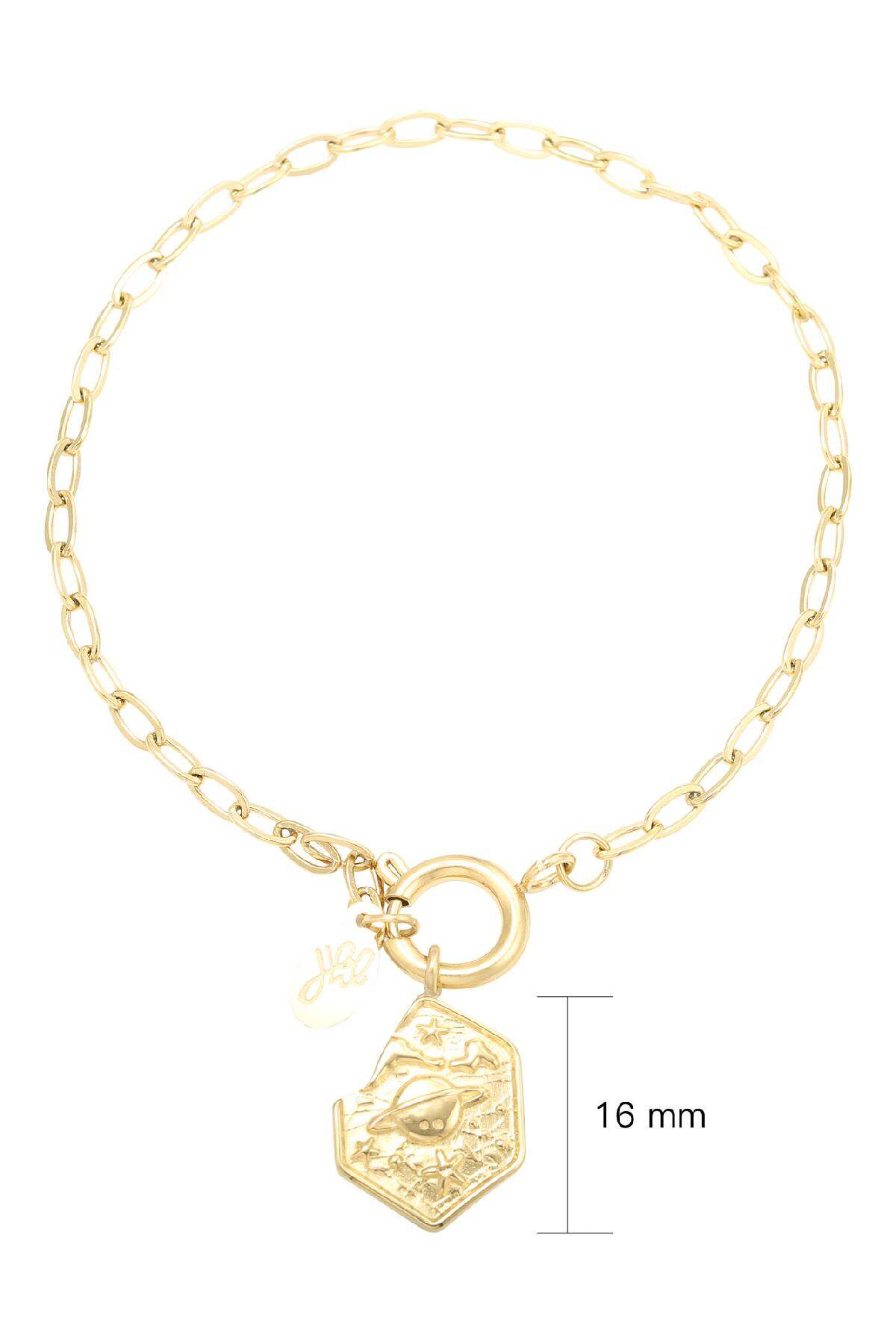 Bracciale Fuori Spazio Gold Stainless Steel h5 Immagine2