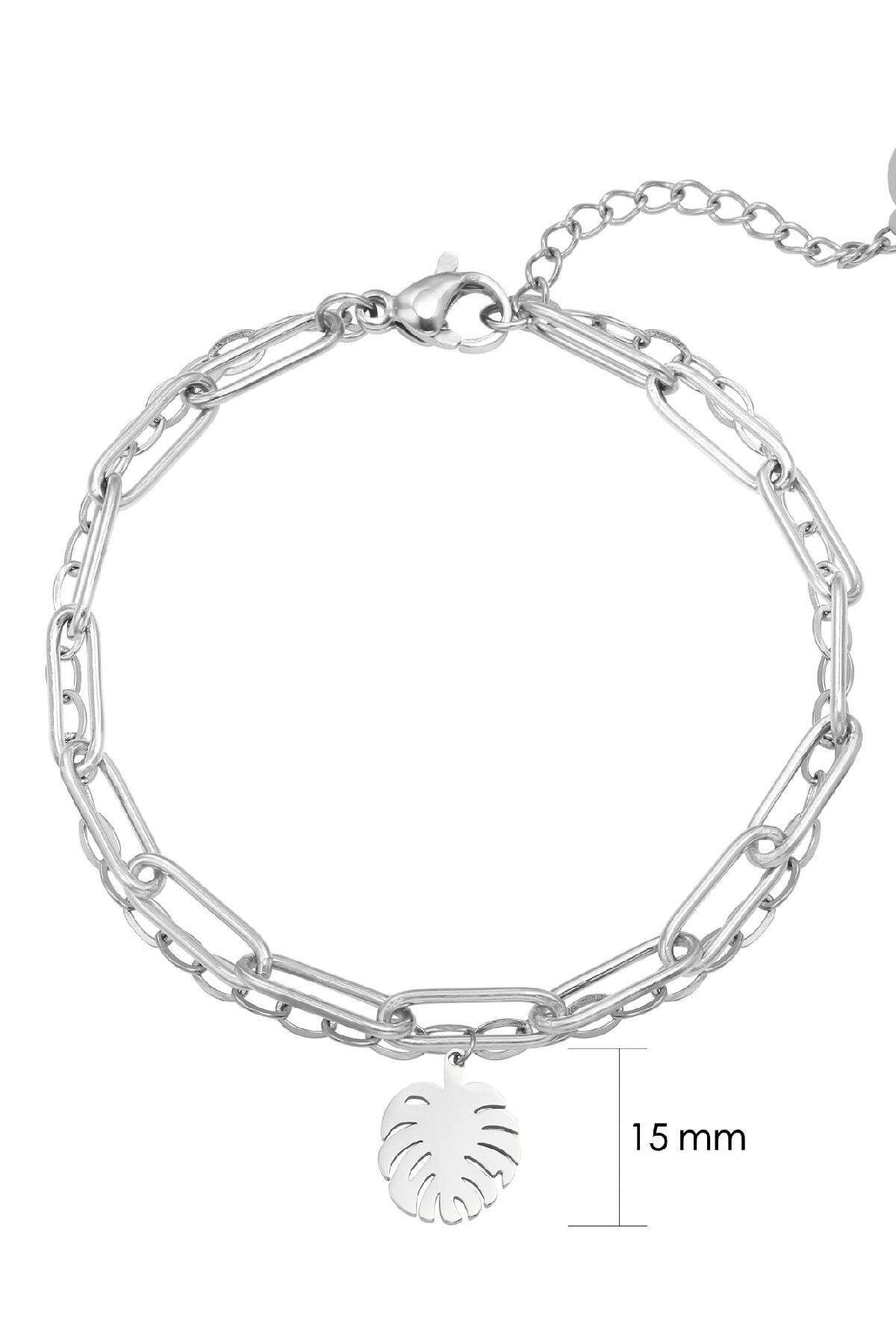 Armband Fine Leaf Silber Edelstahl h5Bild2